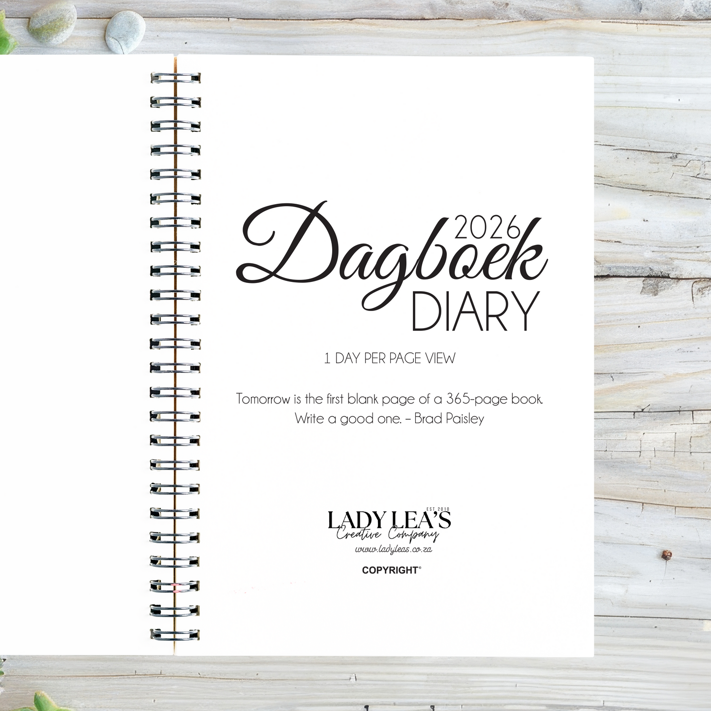 BIRDS PATTERN PINK 1 DAY DIARY 2026
