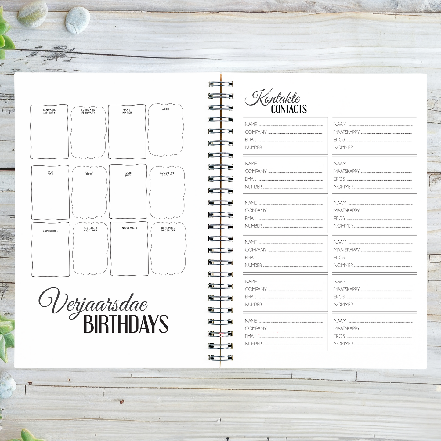 BIRDS PATTERN PINK 1 DAY DIARY 2026