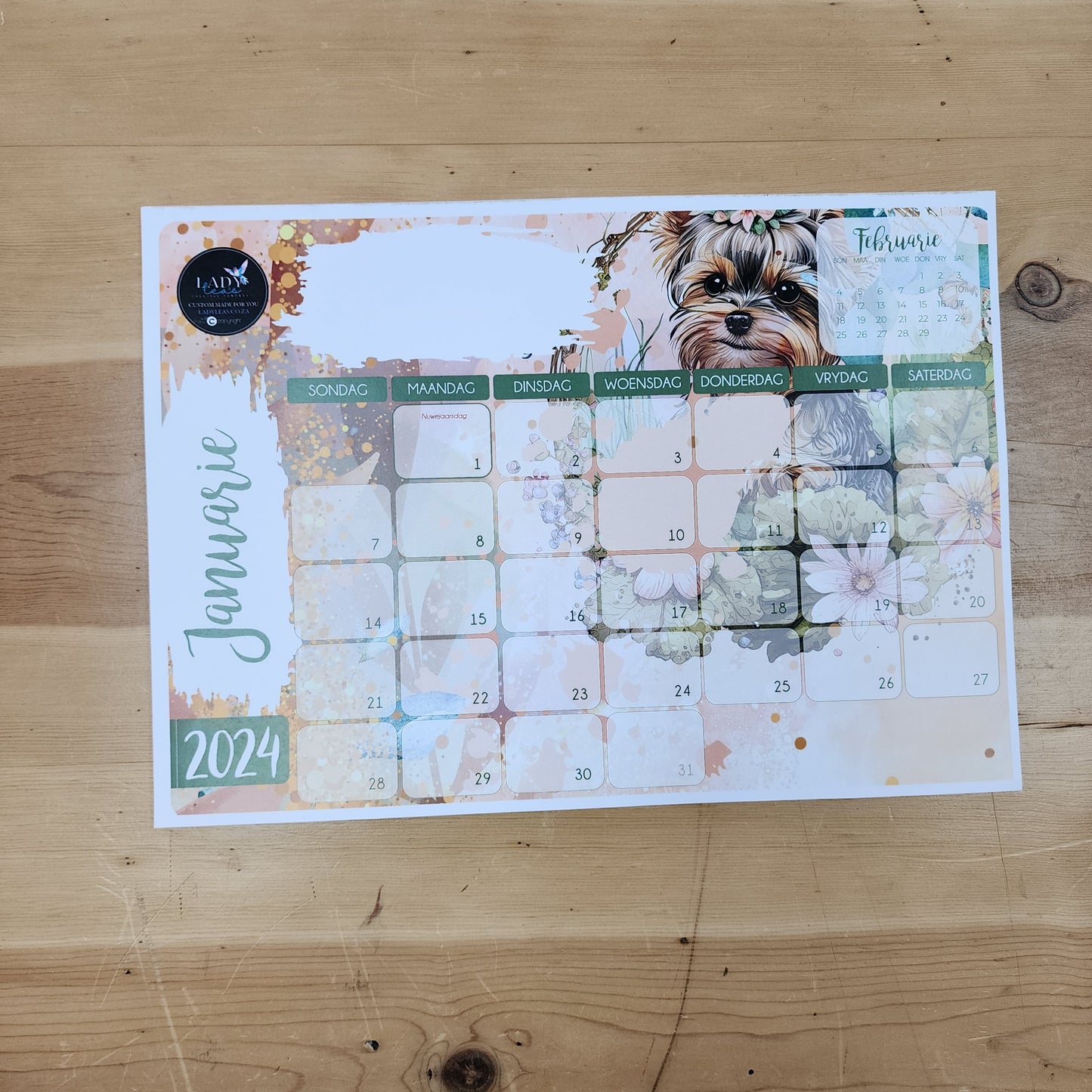 YORKIE BROWN DESKPAD