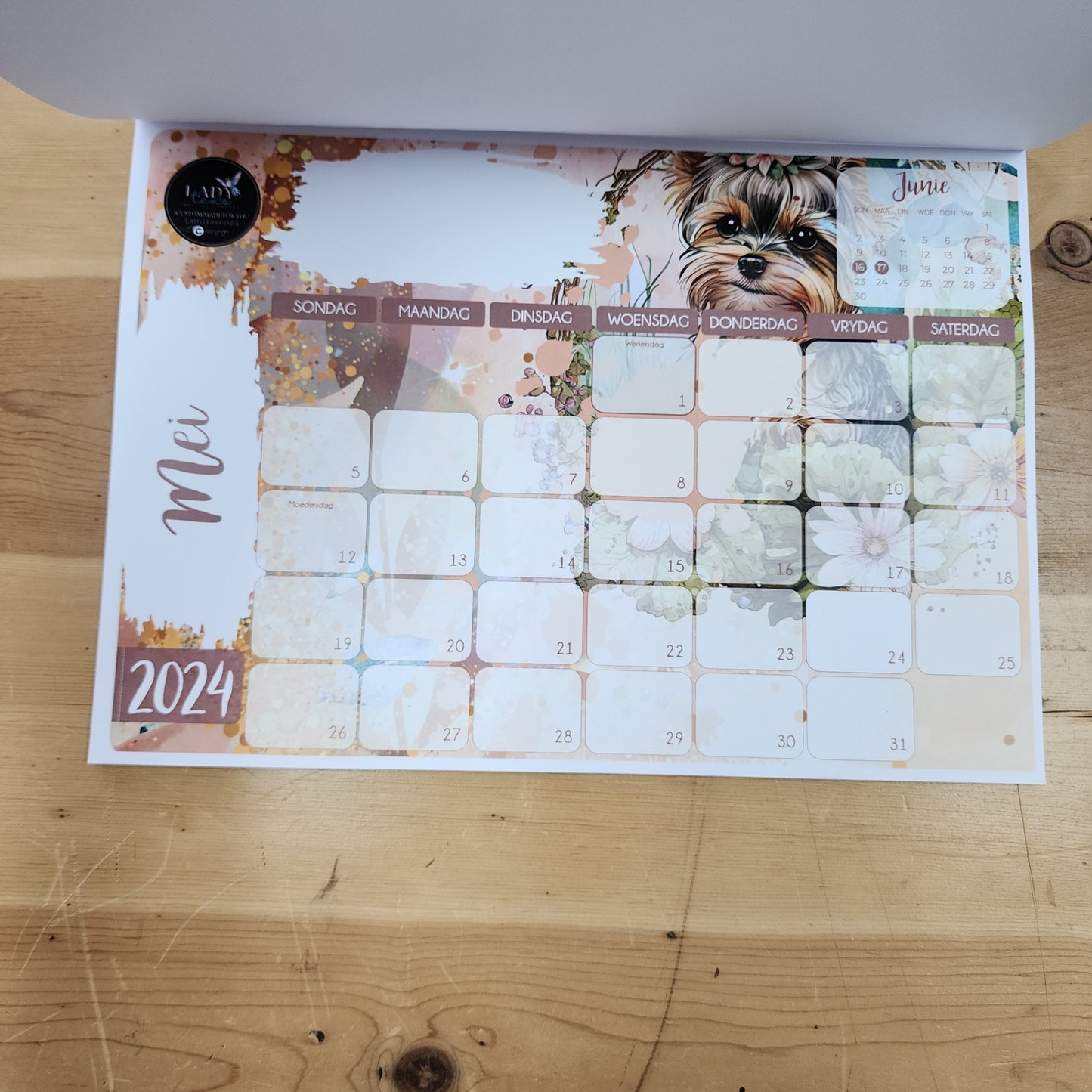 YORKIE BROWN DESKPAD