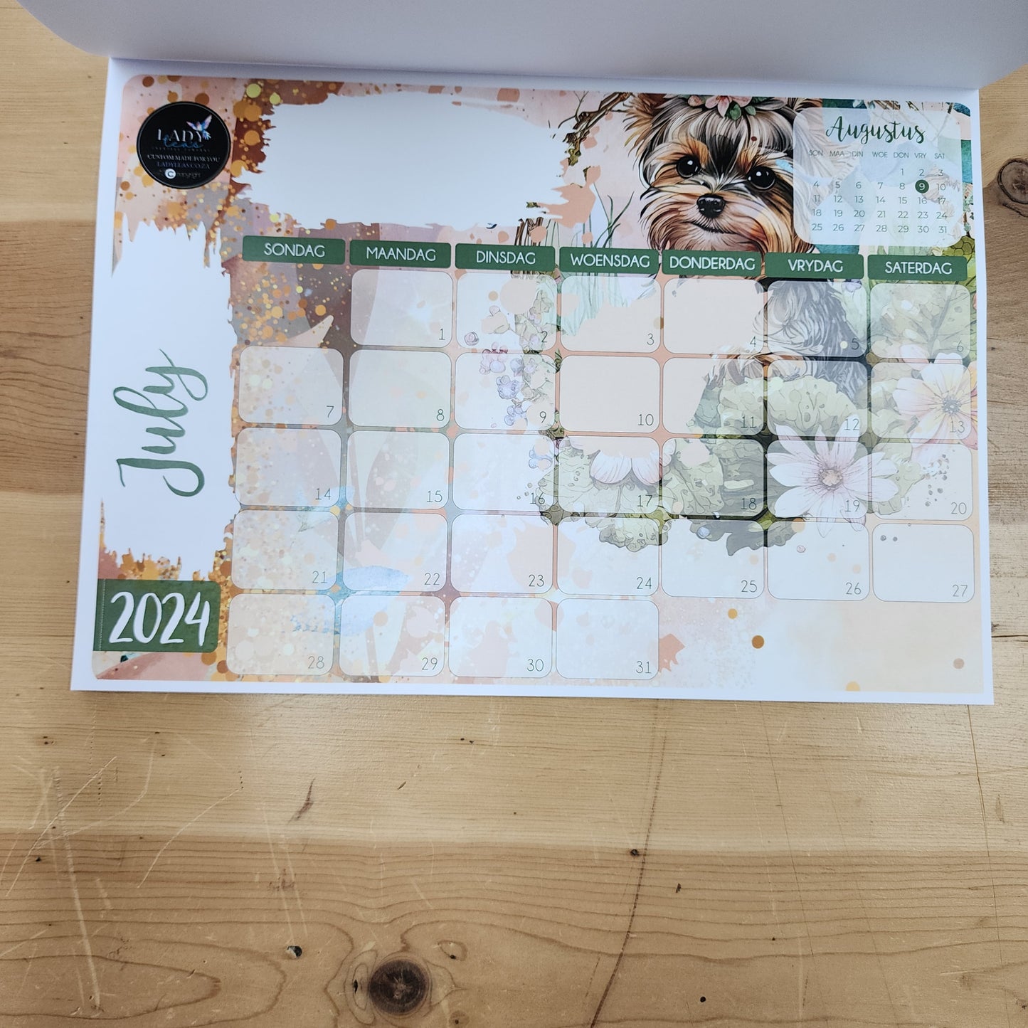 YORKIE BROWN DESKPAD
