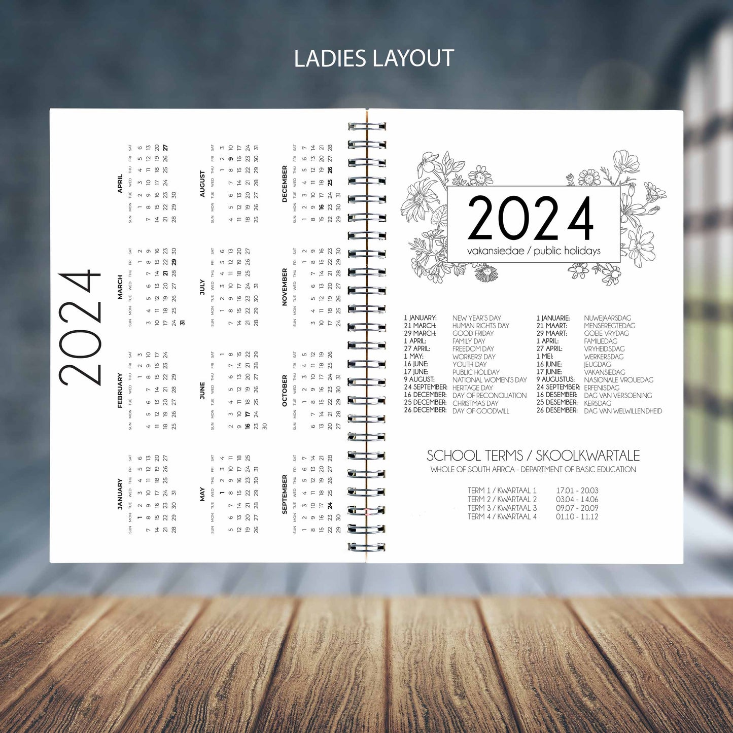 BABY LAMB GREEN GOLD DIARY 2024
