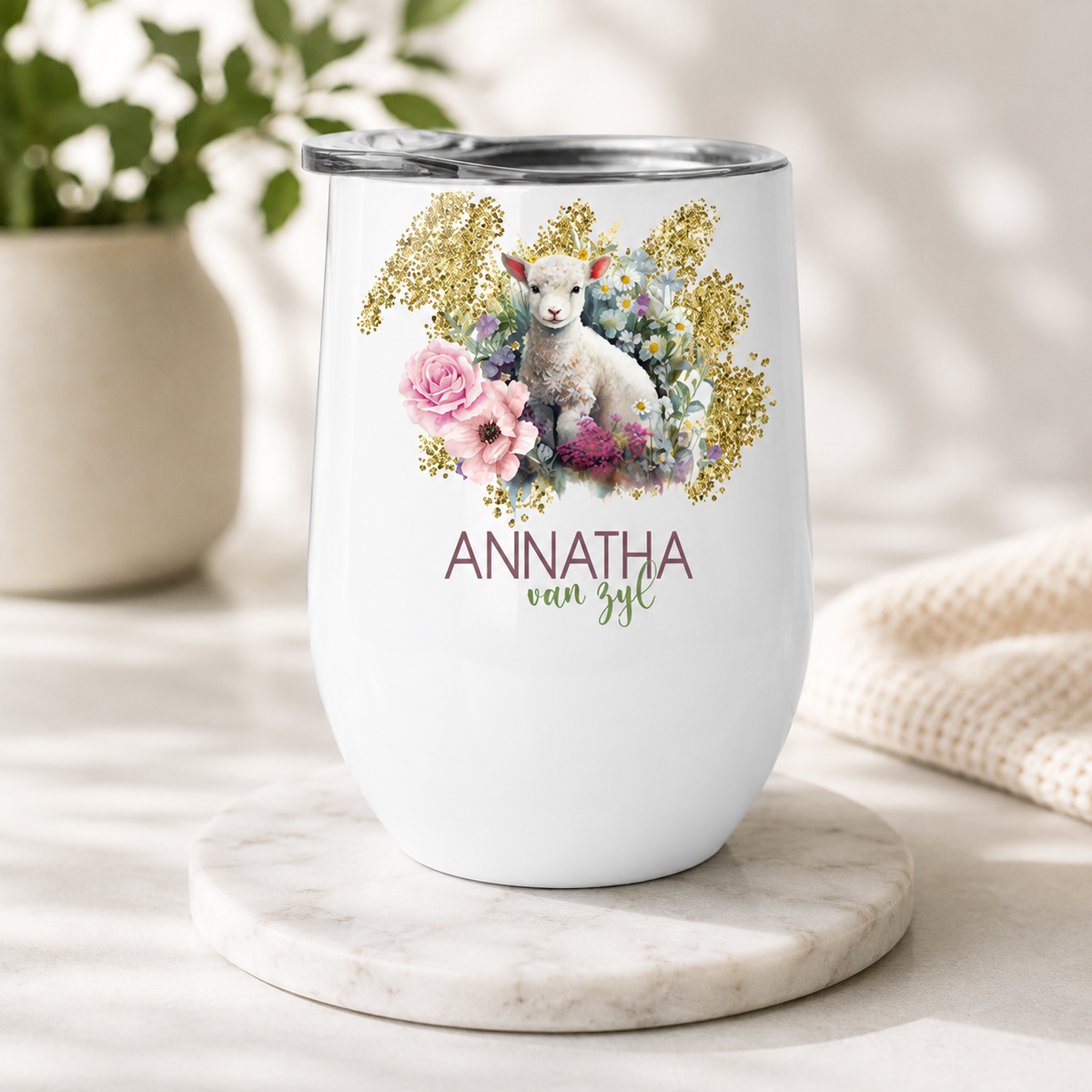 LITTLE LAMB WINE TUMBLER