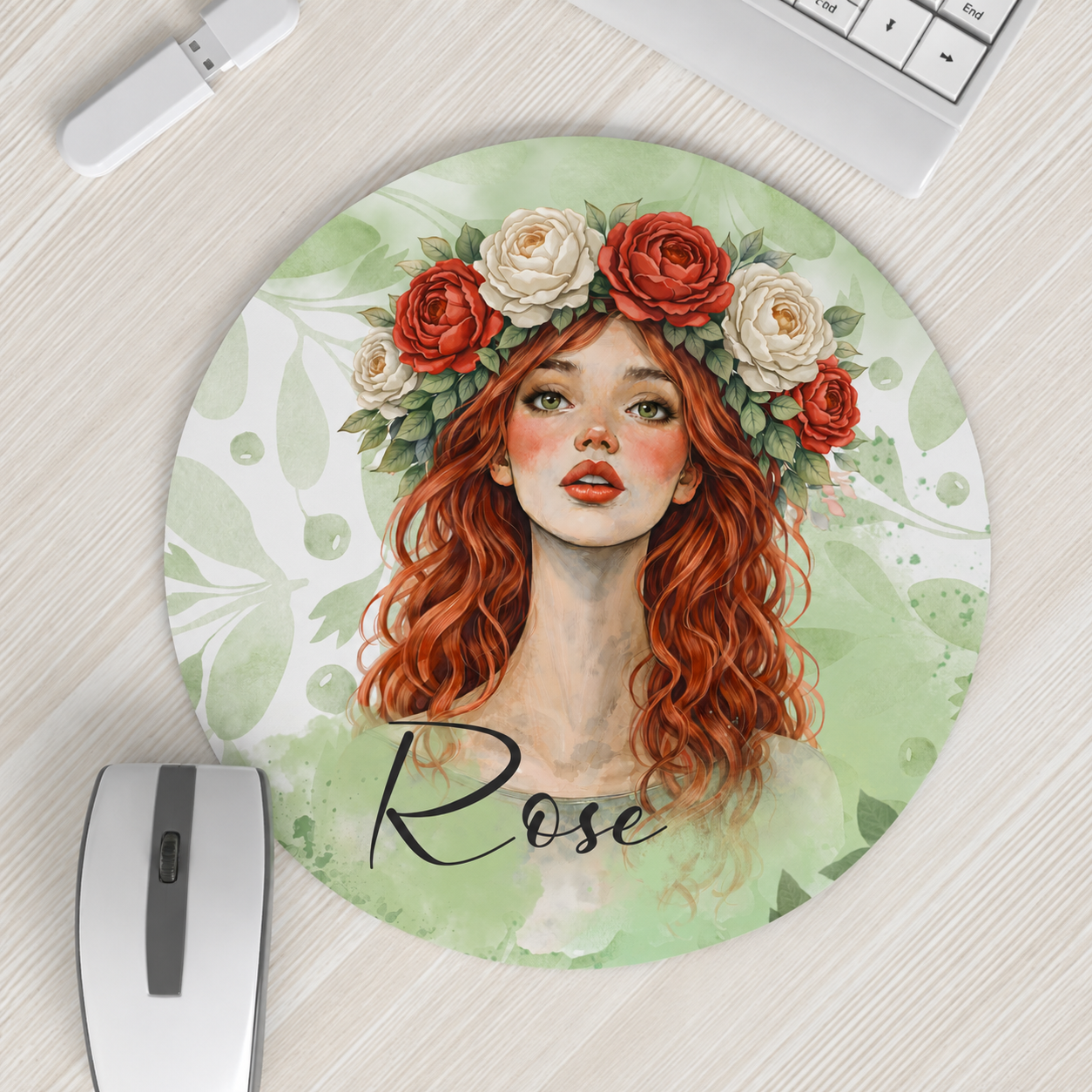 FORAL ROSE MOUSEPAD