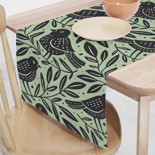 BIRDS PATTERN MINT RUNNER