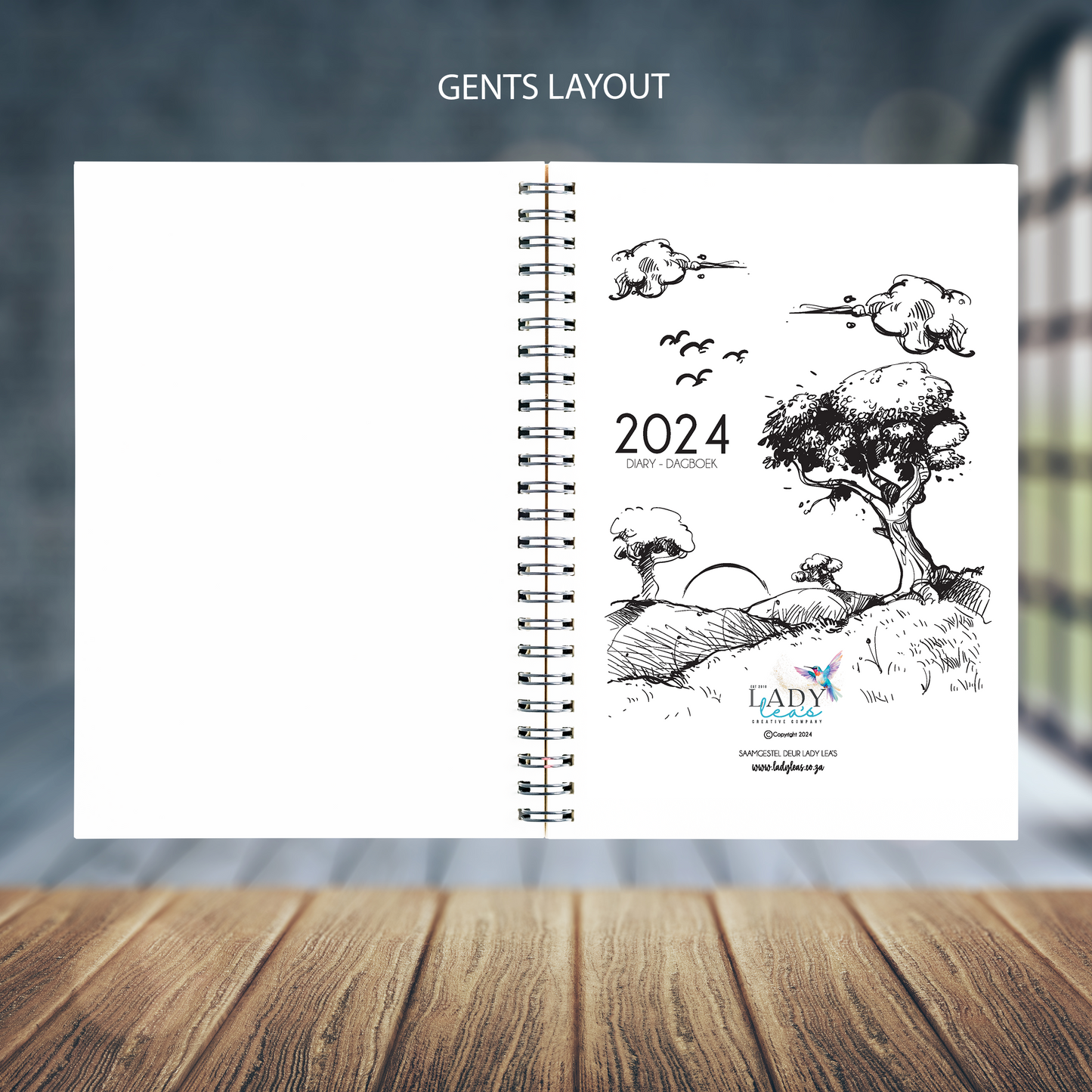 BABY LAMB GREEN GOLD DIARY 2024