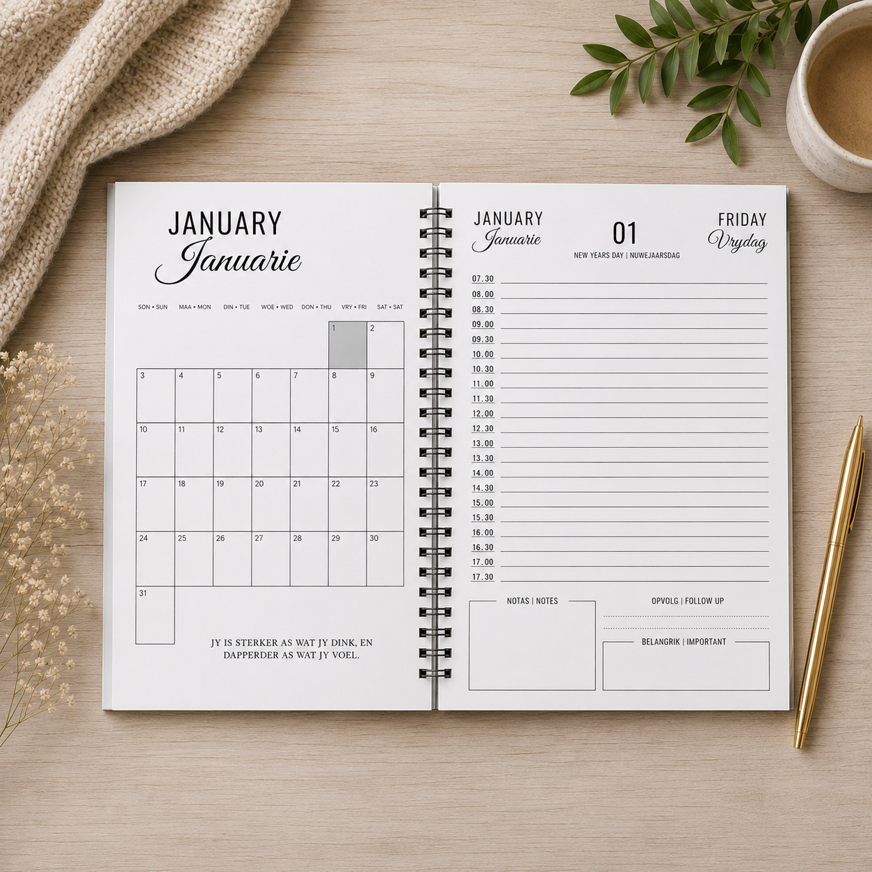 FLORAL BELLA 1 DAY DIARY 2027