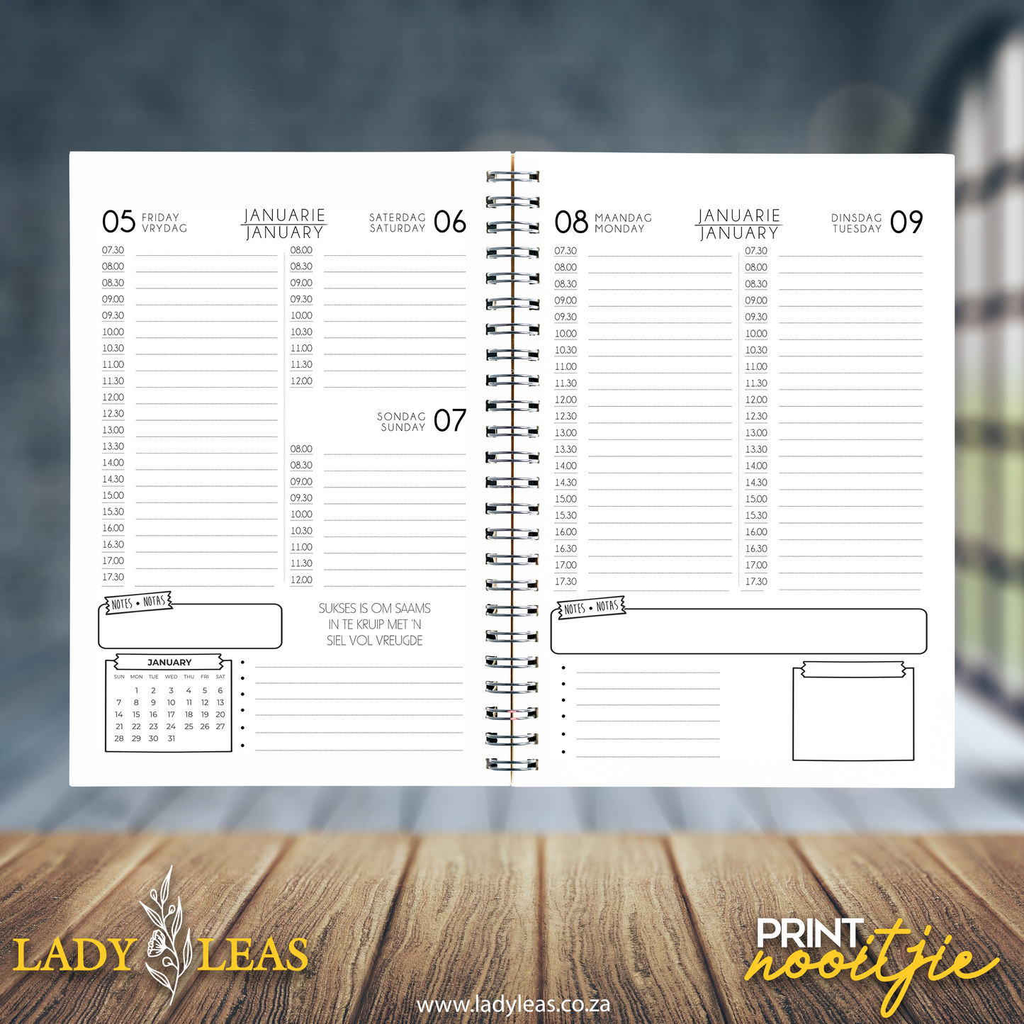 FLORAL LION DIARY 2024