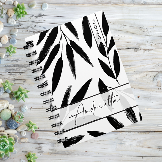 BLACK LEAVES 1 DAY DIARY 2026