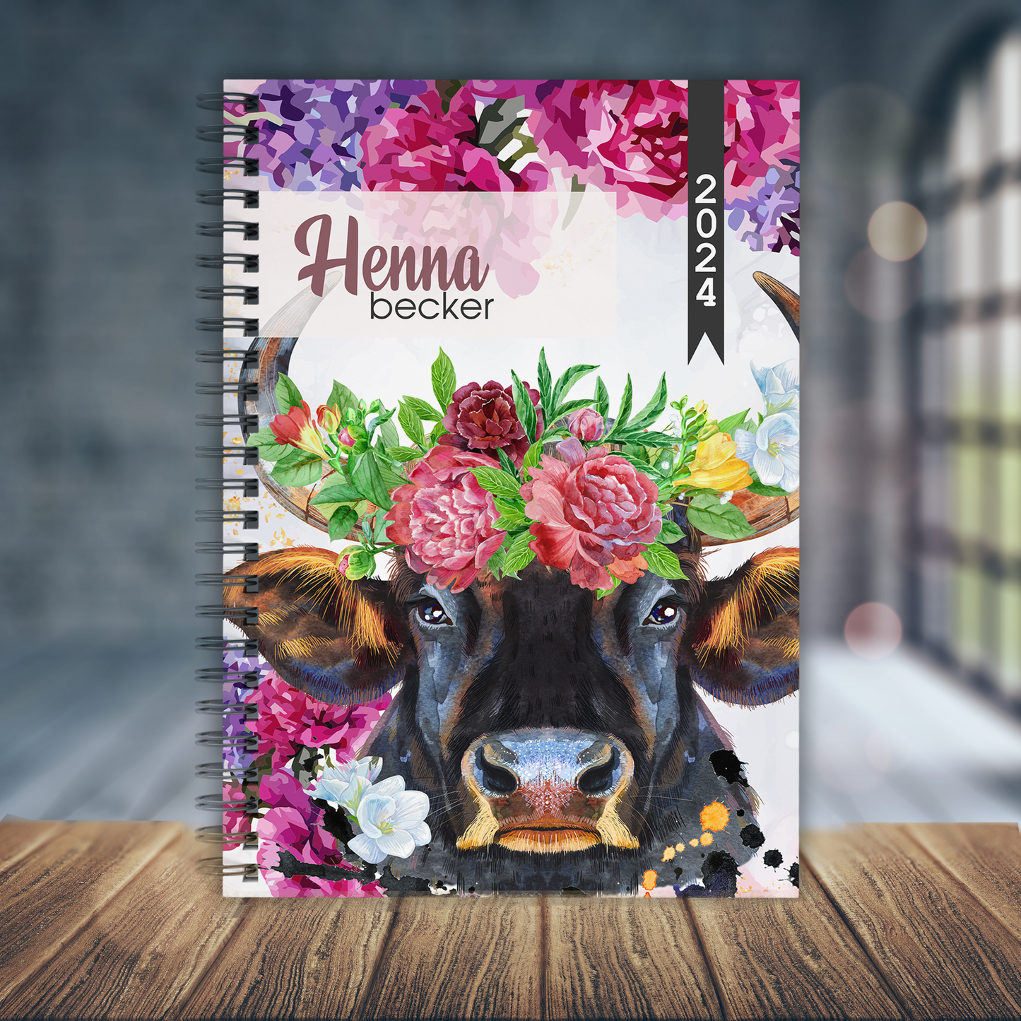 FLORAL BULL TEACHER PLANNER