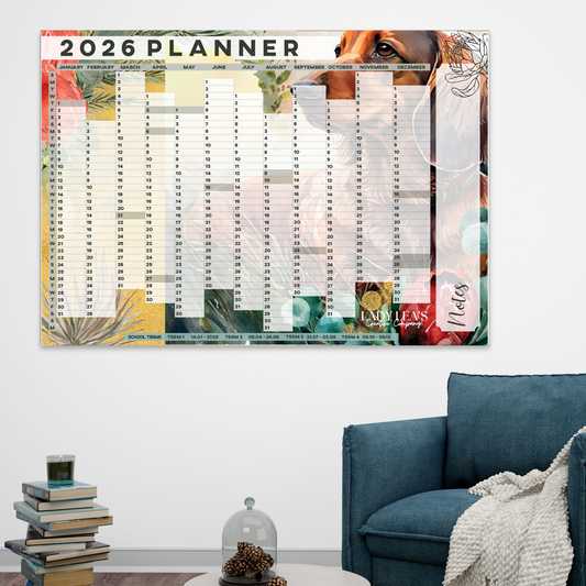 DACHSHUND PROTEA WALL CALENDAR 2026