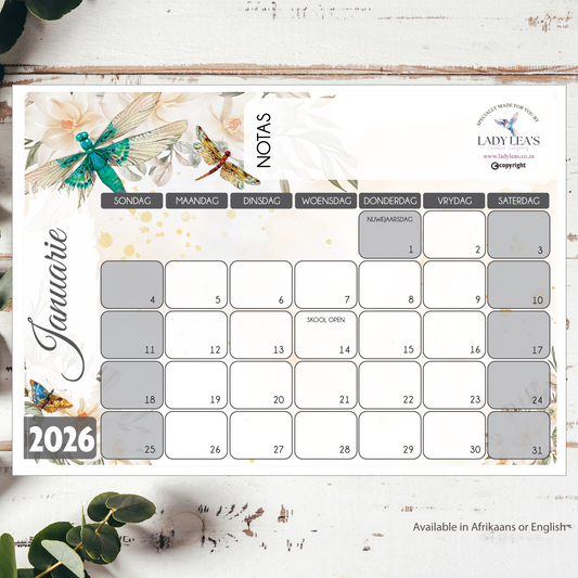 DRAGONFLIES DESKPAD 2026