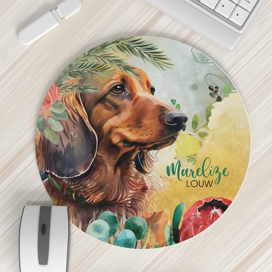 BROWN DACHSHUND MOUSEPAD