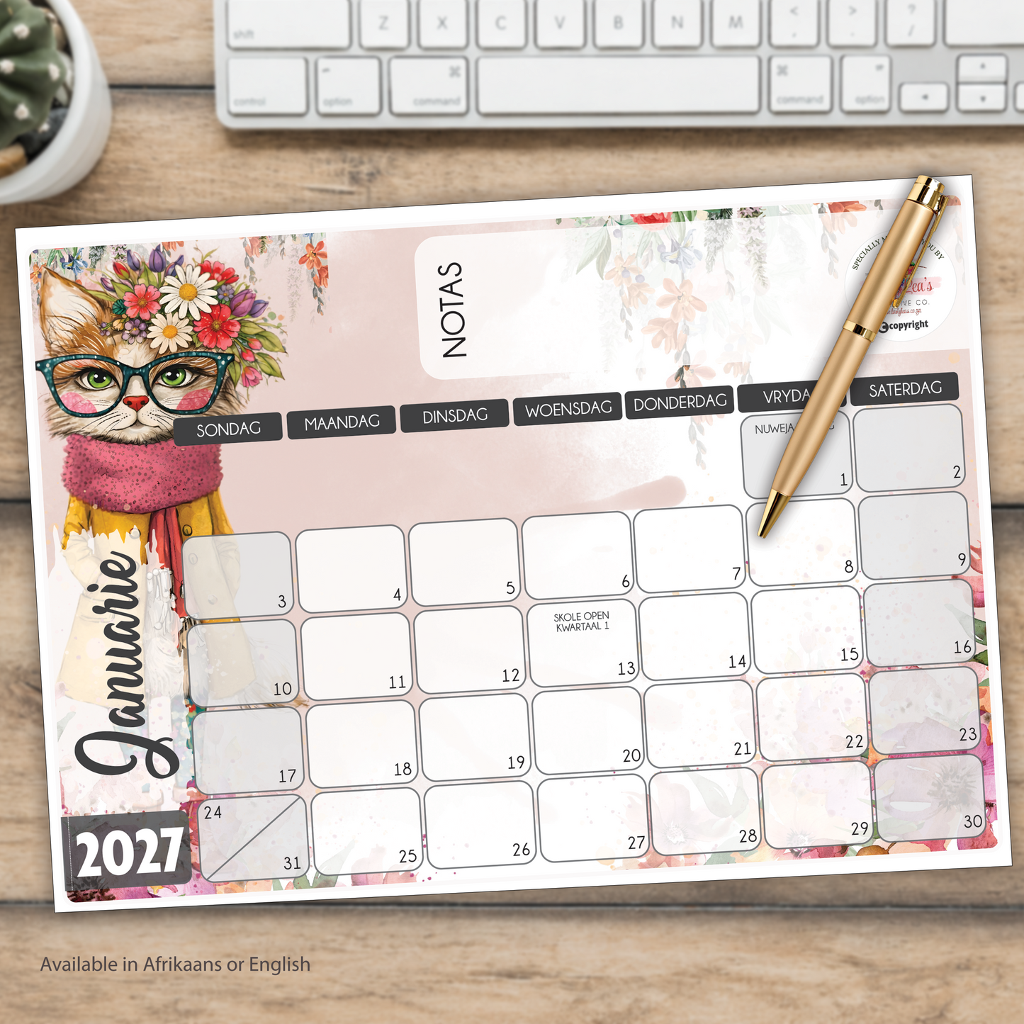 FANCY CAT DESKPAD 2027