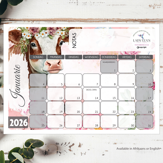 FLORA CALF DESKPAD 2026