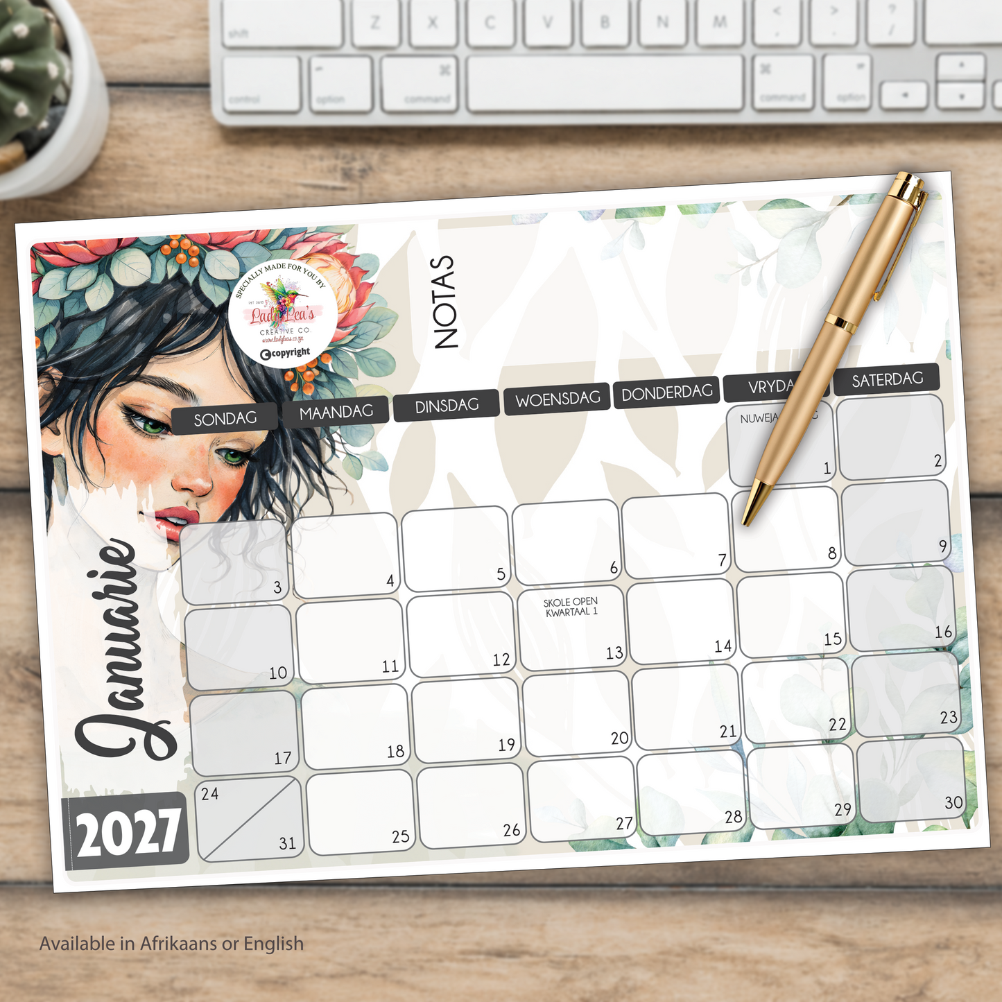 FLORAL BELLA DESKPAD 2027