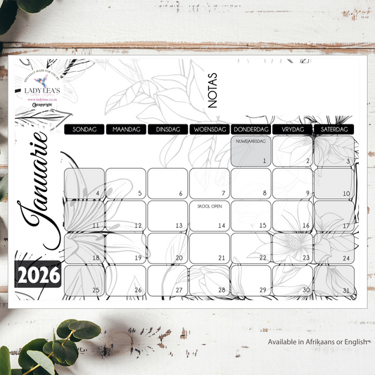 FLORAL COLORING DESKPAD 2026