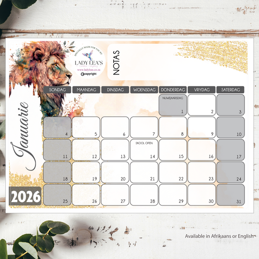 FLORAL LION DESKPAD 2026