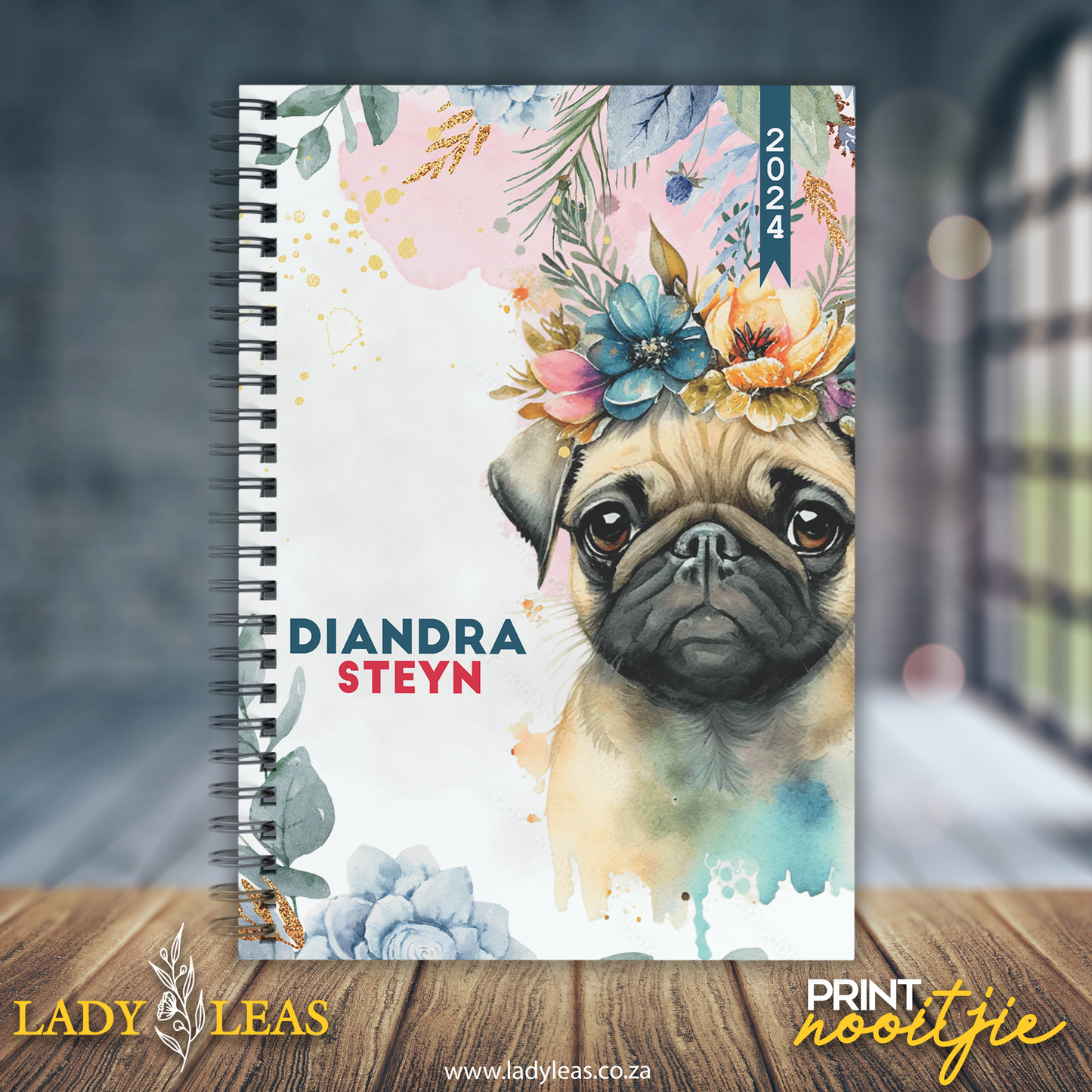 FLORAL PUG DIARY 2024