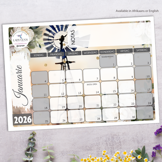 FLORAL WINDPOMP DESKPAD 2026