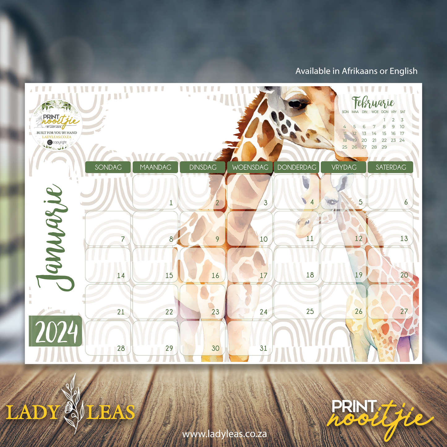 GIRAFFES DESKPAD