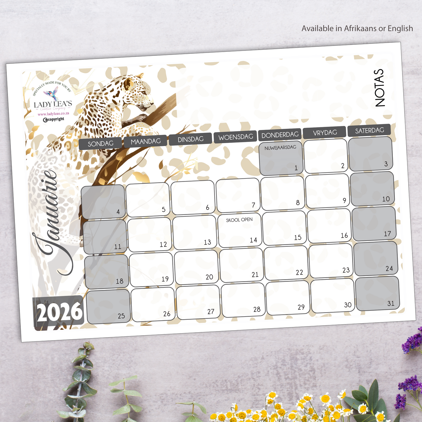 GOLDEN LEOPARD DESKPAD 2026