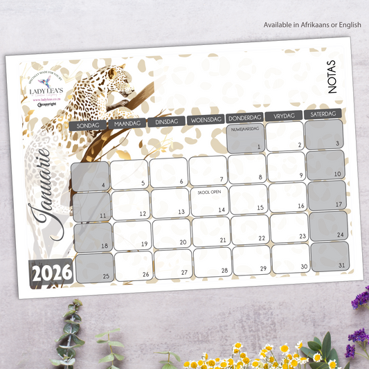 GOLDEN LEOPARD DESKPAD 2026