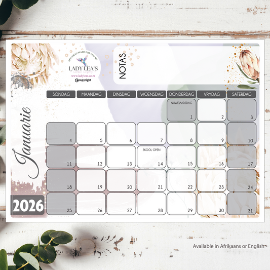 GOLDEN PROTEA DESKPAD 2026