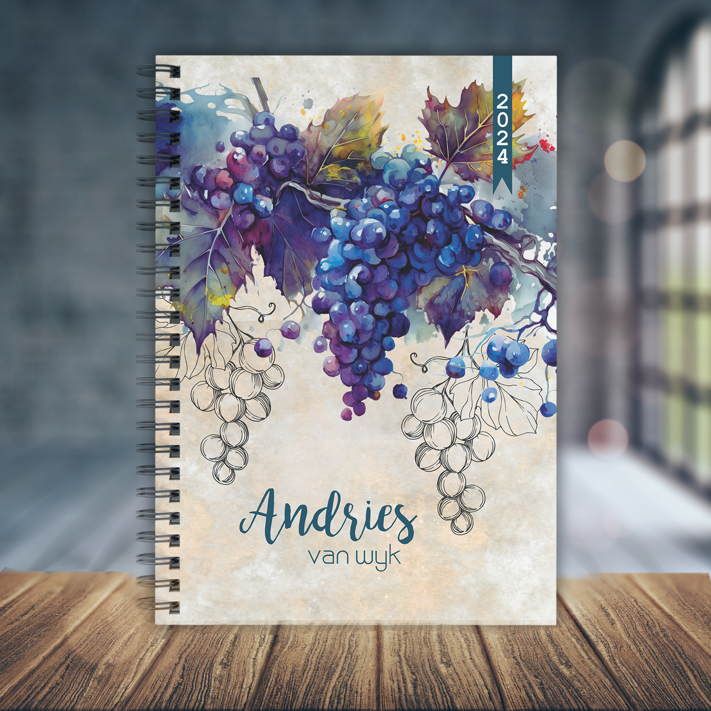 WATERCOLOR GRAPES TEACHER PLANNER