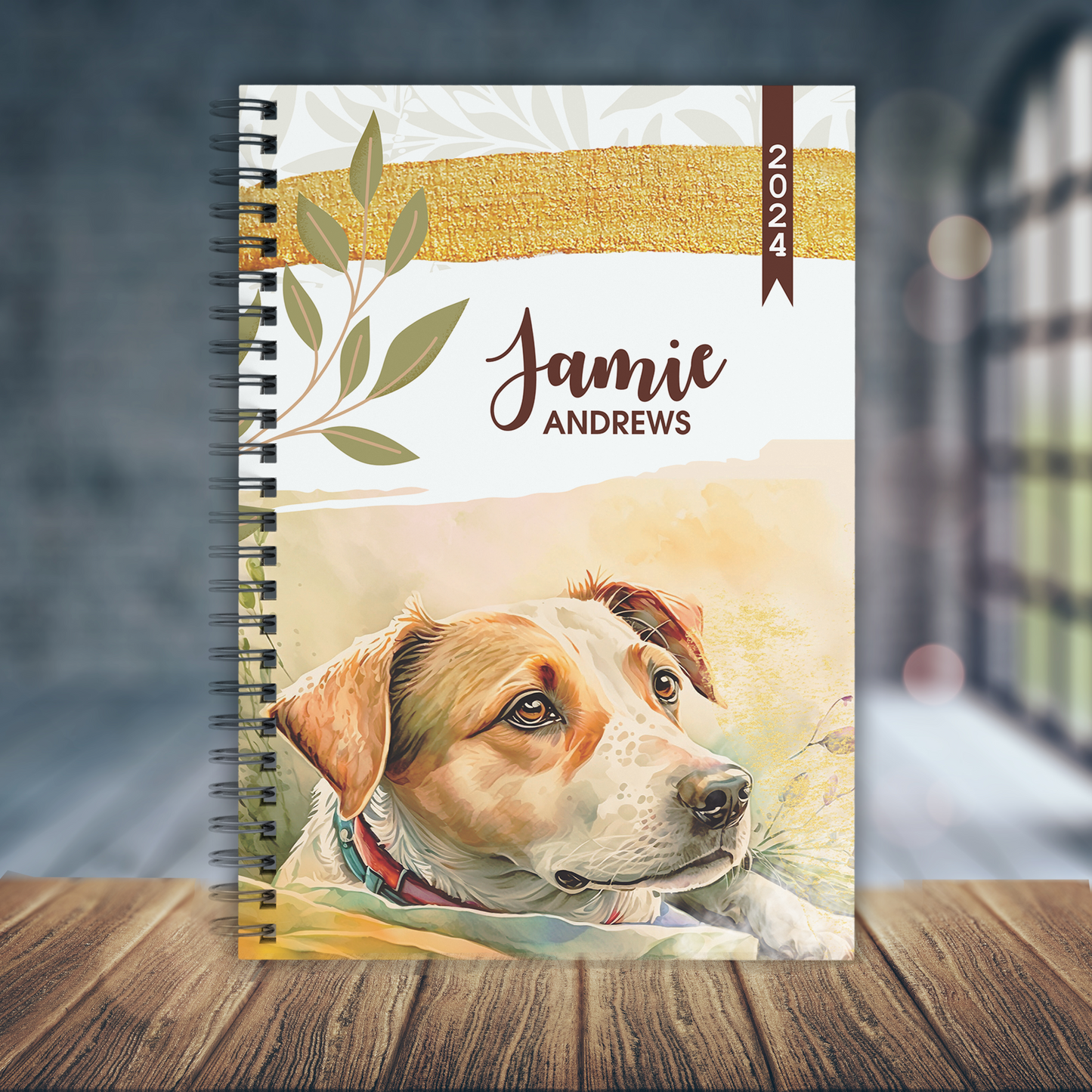 WATERCOLOR JACK RUSEL TEACHER PLANNER