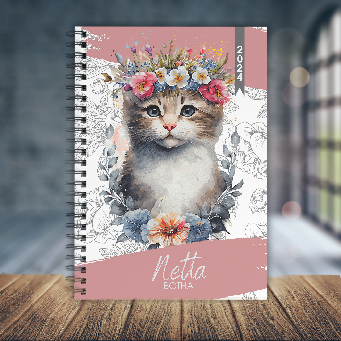FLORAL KITTEN TEACHER PLANNER