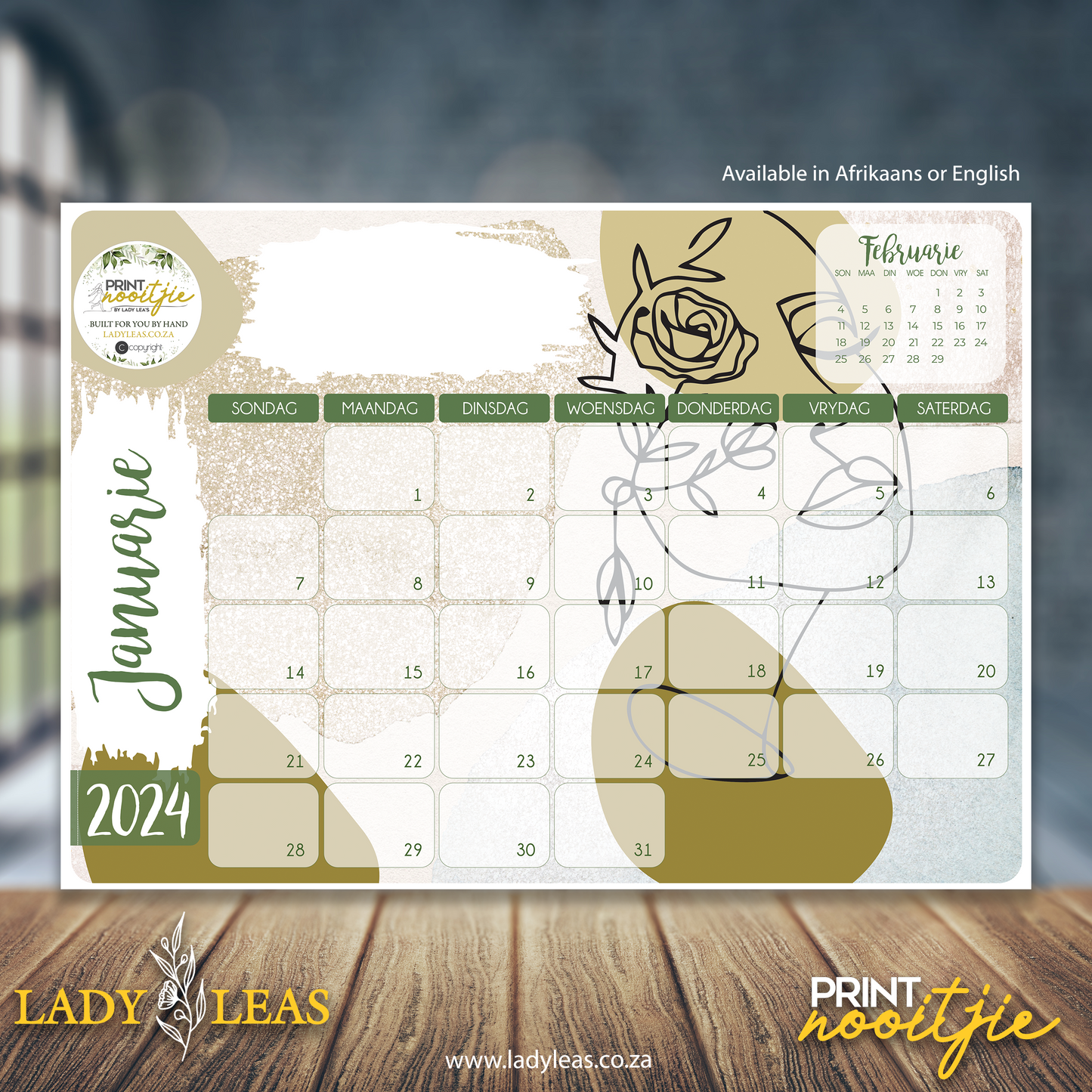 LADY GOLDEN DESKPAD