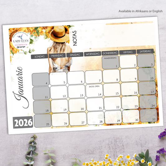 LADY SUNFLOWER DESKPAD 2026