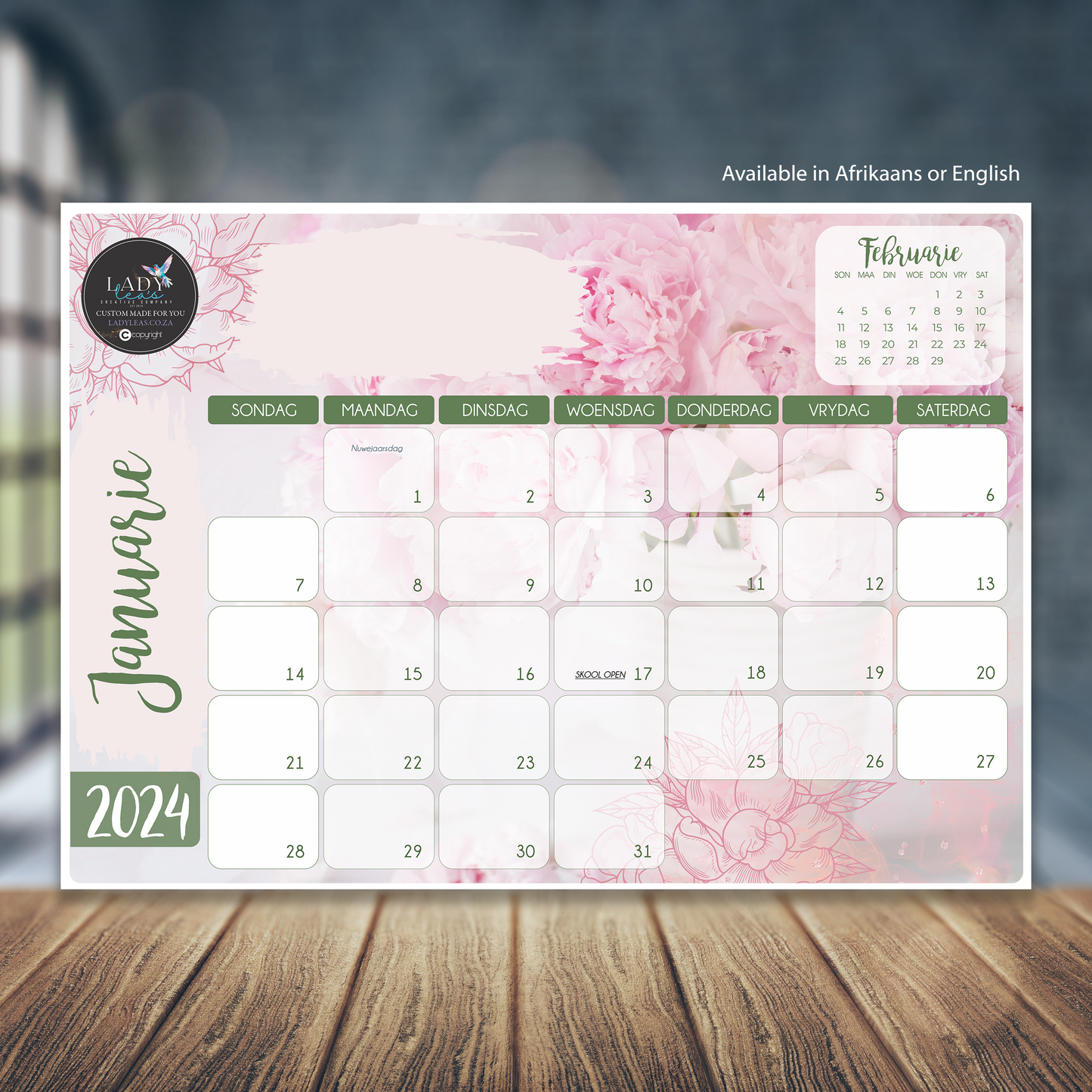 PEONIES DESKPAD
