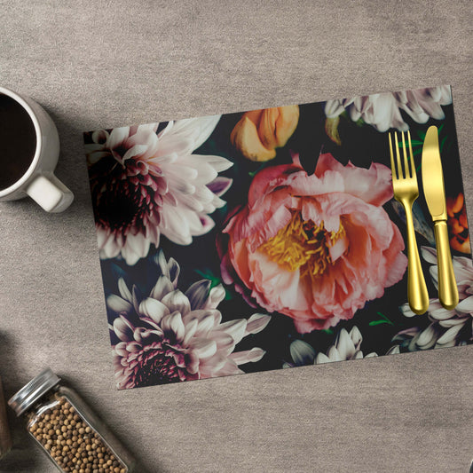 DARK PINK FLORAL PLACEMAT