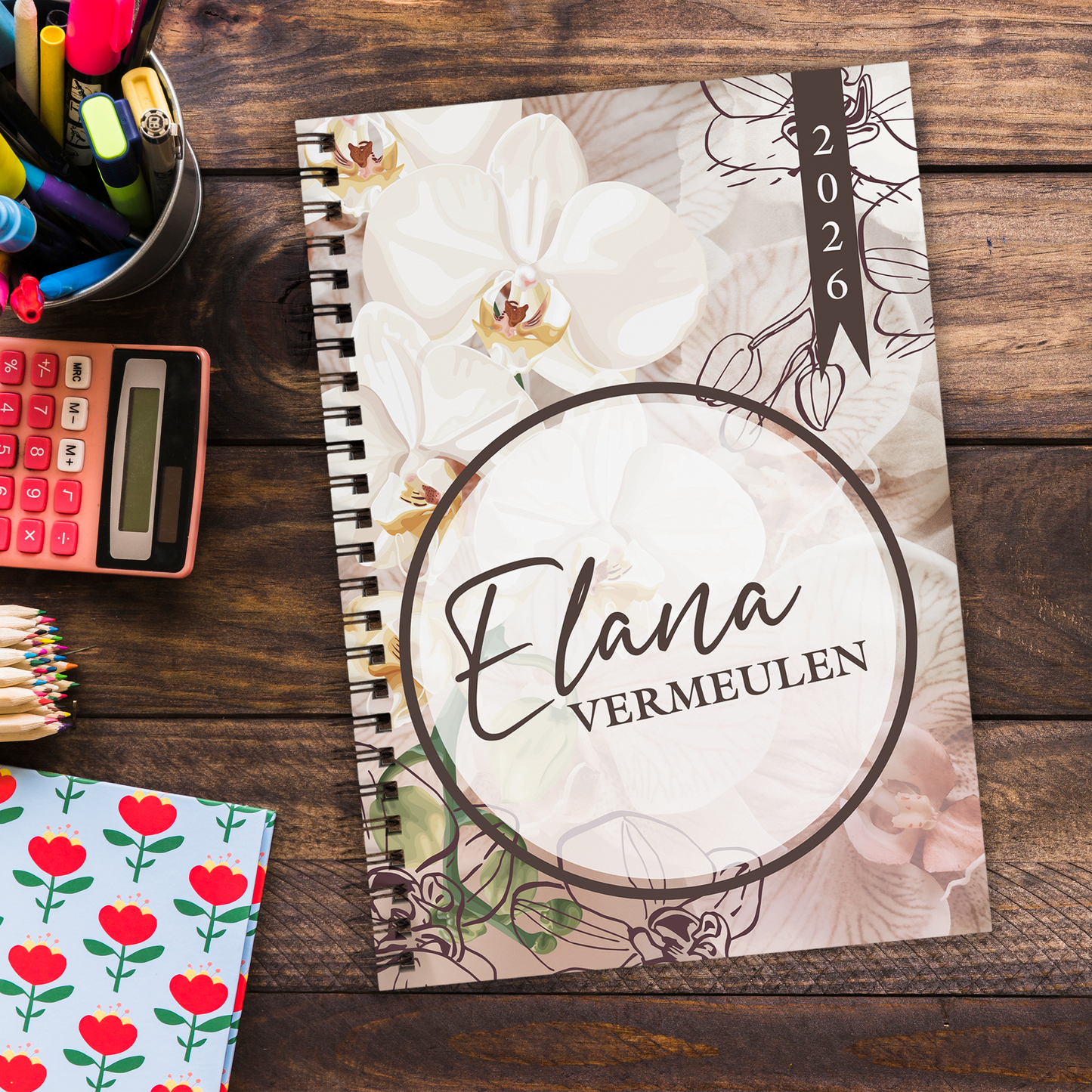 WATERCOLOR ORCARD TEACHER PLANNER 2026