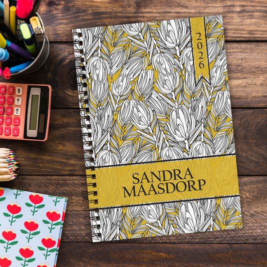 PROTEA YELLOW TEACHER PLANNER 2026