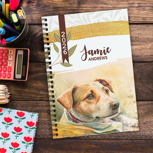WATERCOLOR JACK RUSSEL TEACHER PLANNER 2026 (Copy)