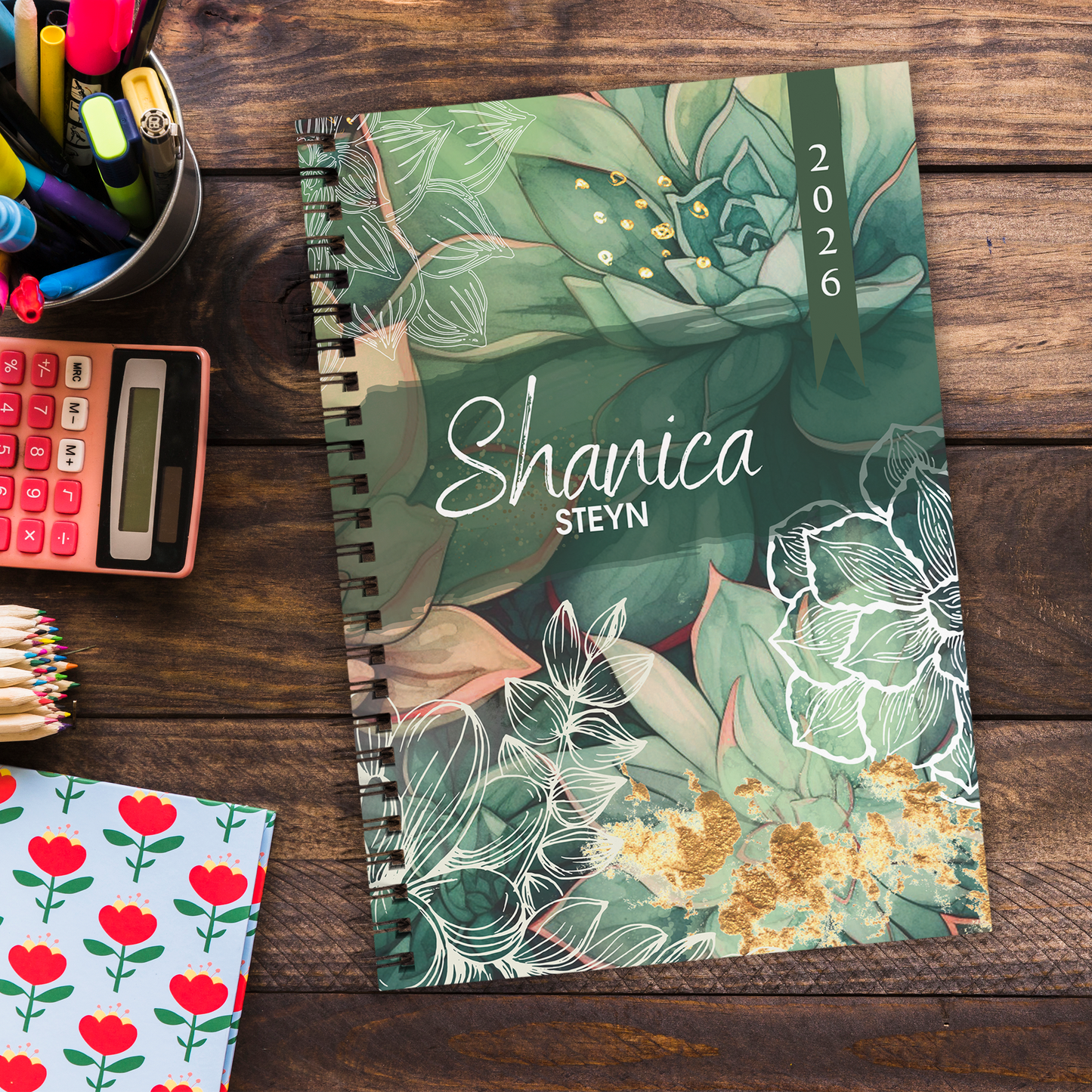 SUCCULENT TEACHER PLANNER 2026