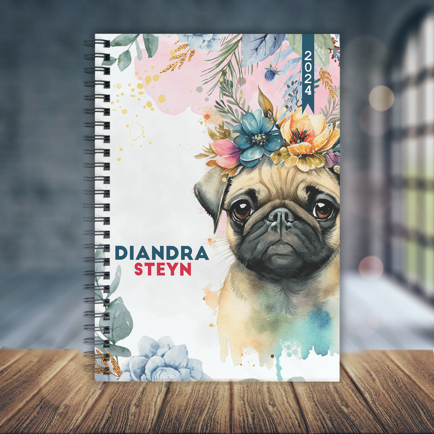 FLORAL PUG TEACHER PLANNER