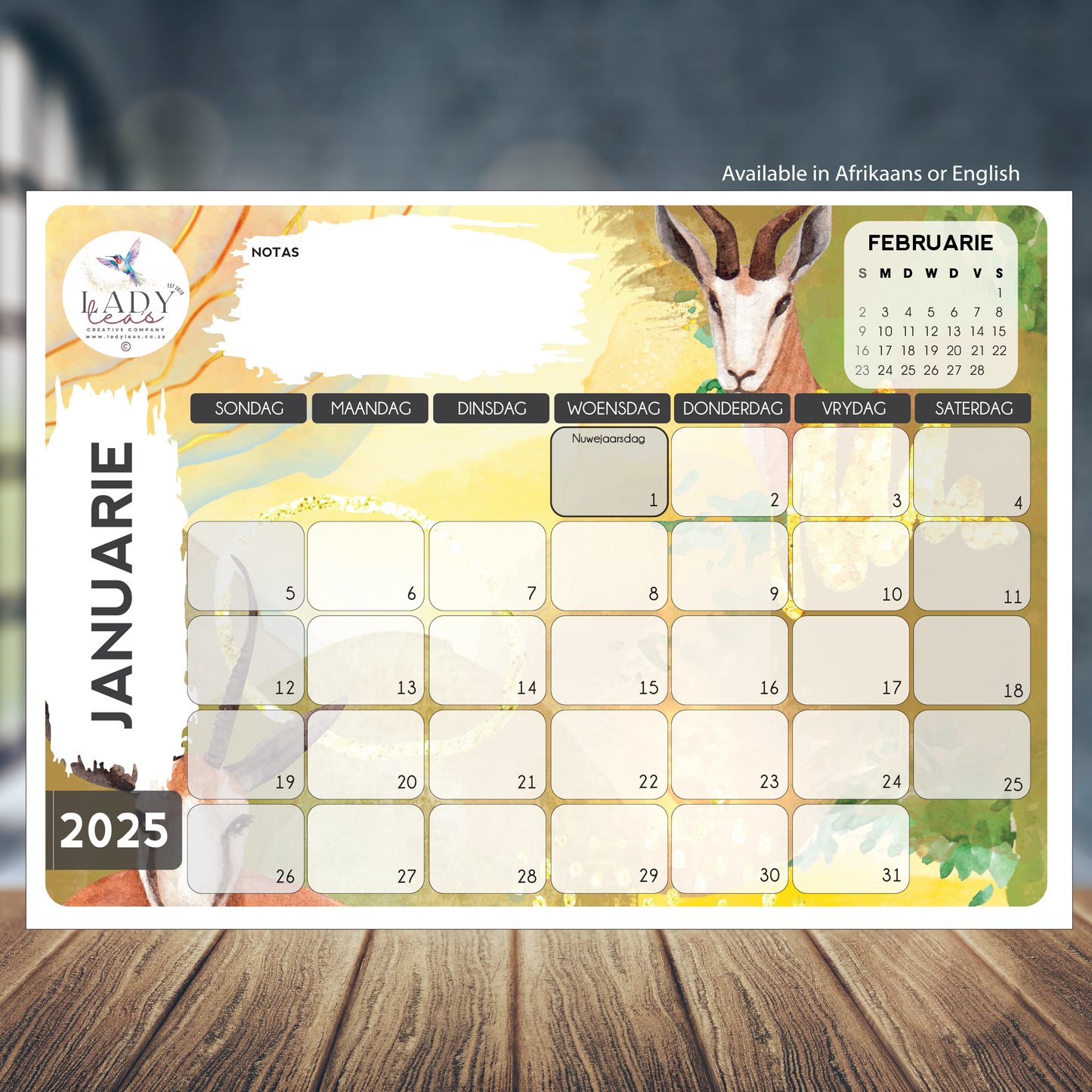 SPRINGBOK DESKPAD 2025