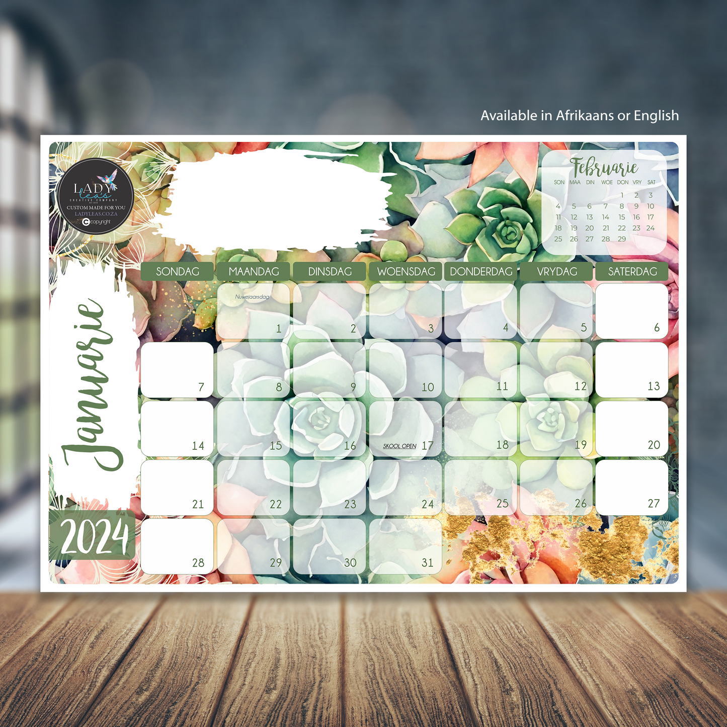 SUCCULENTS DESKPAD