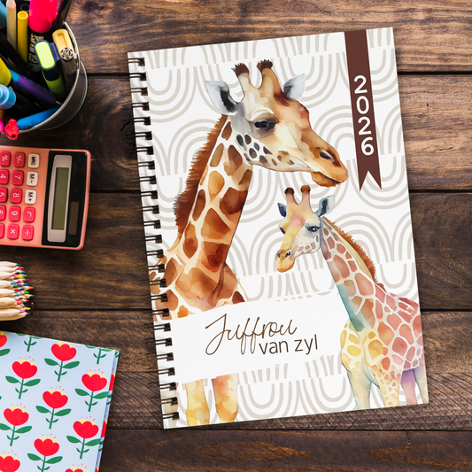 GIRAFFES TEACHER PLANNER 2026