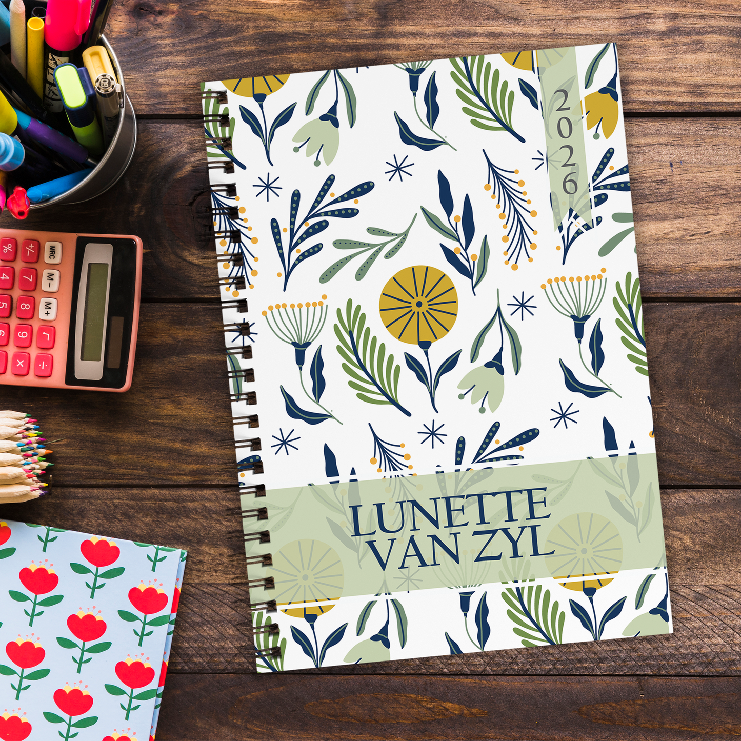 HAND DRAWN FLOWERS TEACHER PLANNER 2026