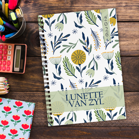 HAND DRAWN FLOWERS TEACHER PLANNER 2026
