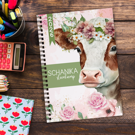 FLORAL CALF TEACHER PLANNER 2026