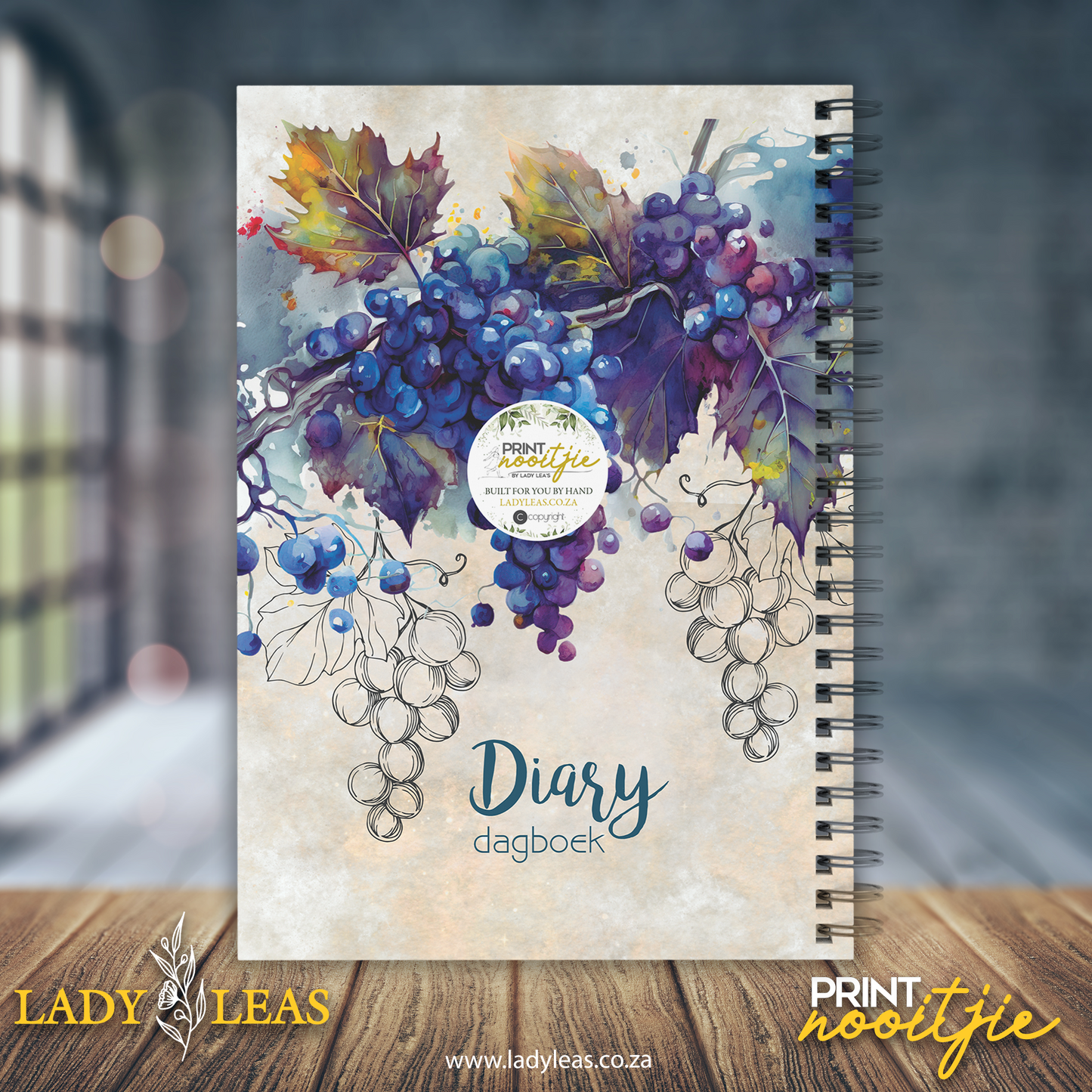 WATERCOLOR GRAPES DIARY 2024