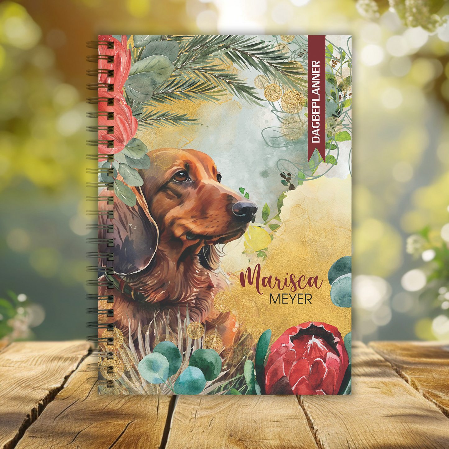 BROWN DACHSHUND DAILY PLANNER