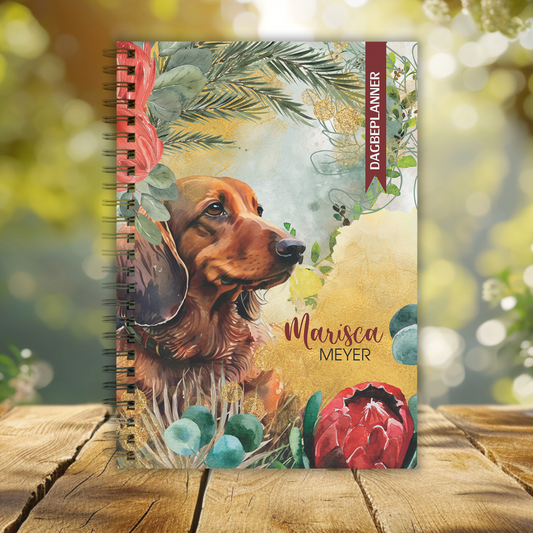BROWN DACHSHUND DAILY PLANNER