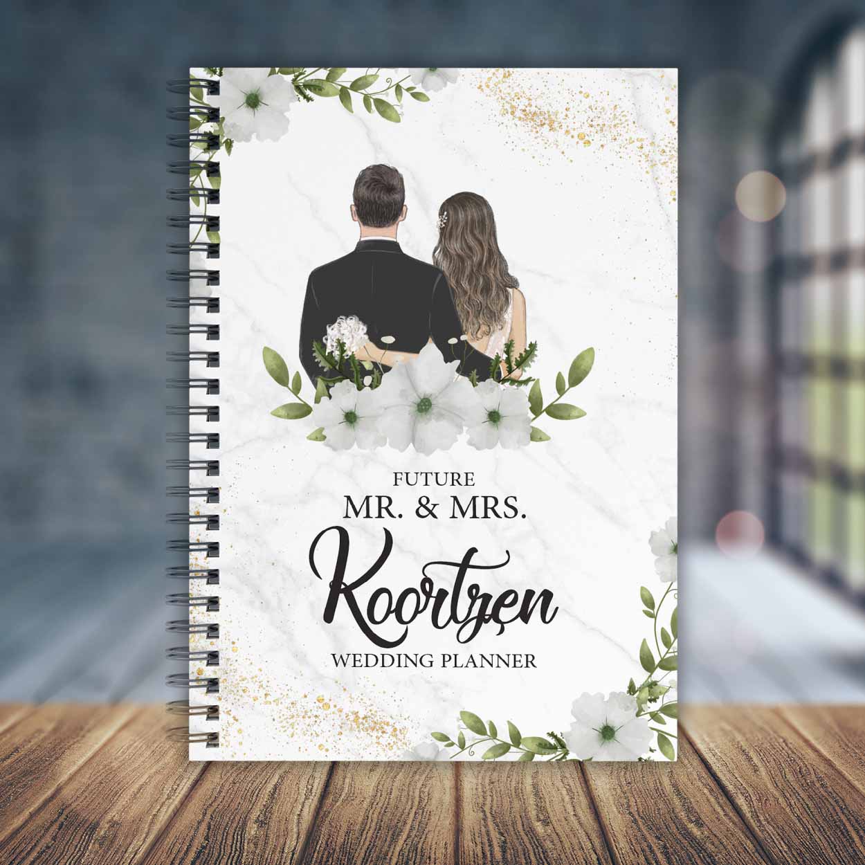 COUPLE WITH WHITE FLORAL